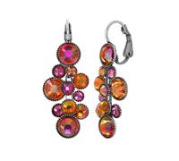 Konplott - Konplott Ohrringe Water Cascade Klappbügel antik Silber Koralle Orange