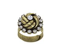 Konplott - KONPLOTT Ring La Comtesse II antik Messing weiß