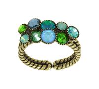 Konplott - KONPLOTT Ring Water Cascade Grün antik Messing