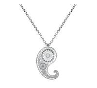 Konplott: Langkette Paisley, großer Paisley-Anhänger mit langer Erbskette, für Damen/Frauen (silber)