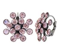 KONPLOTT Ohrhänger Magic Fireball Messing Ohr Schmuck Damen mattes Rosa Kristall Earrings