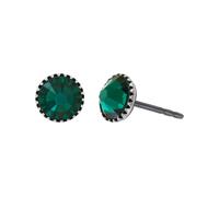 Konplott Ohrstecker flach Black Jack green