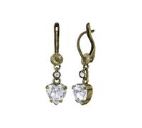 konplott - Ohrringe - Hearts For Us weiß/gold