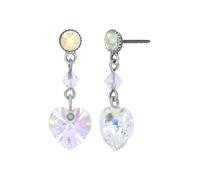 konplott - Ohrringe - Hearts For Us weiß/lila
