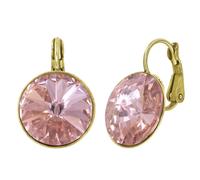 konplott - Ohrringe mit Brisur - Rivoli pink