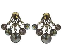 KONPLOTT Ohrringe Ohrstecker Waterfalls khaki grün antik Messing