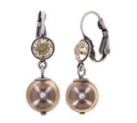 konplott - Ohrringe - Pearl Shadow braun
