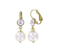 konplott - Ohrringe - Pearl Shadow weiß/gold