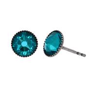 konplott - Ohrstecker - Black Jack blau