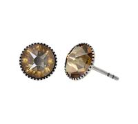 konplott - Ohrstecker - Black Jack gelb/braun