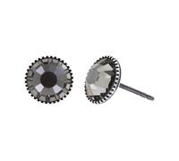 konplott - Ohrstecker - Black Jack grau