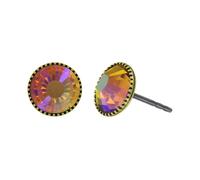 konplott - Ohrstecker - Black Jack lila/gelb