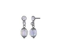 konplott - Ohrstecker - Crystal Snake weiß