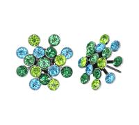 konplott - Ohrstecker - Magic Fireball blau/grün/silver