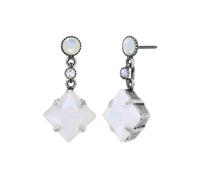 konplott - Ohrstecker - Petit Four Carre weiß