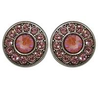 Konplott: Ohrstecker Spell on You pink-orange, runde Entourage-Ohrstecker in rosa-orange, für Damen/Frauen