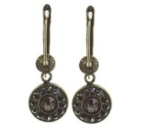 Konplott: pendelnde Ohrringe Spell on You dark grey, moderne runde Entourage-Ohrringe in dunkelgrau, für Damen/Frauen