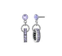 Konplott: pendelnde Ohrstecker Colour Rings, moderne futuristische Ohrstecker mit Kristallring, für Damen/Frauen (lila)