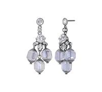 konplott - Ohrstecker - Crystal Snake weiß/silver