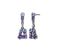 Konplott: pendelnde Ohrstecker Mytrix lila, hängende Ohrstecker in Kristall-Rautenform in lila, für Damen/Frauen