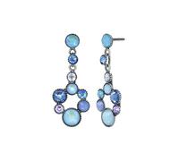 Konplott: pendelnde Ohrstecker Shopping Drops, moderne Kreis-Element-Ohrstecker in hängender Form, für Damen/Frauen (hellblau)