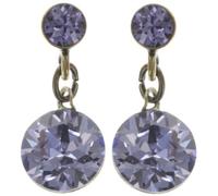 Konplott: pendelnde Ohrstecker Tutui small, zweifache feine Kristall-Ohrstecker in hängender Form, für Damen/Frauen