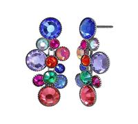 Konplott: pendelnde Ohrstecker Water Cascade big, große traubenförmige Design-Ohrstecker mit runden Steinen, für Damen/Frauen (multi)