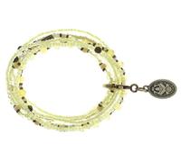 Konplott Petit Glamour d´Afrique - Armband elastisch - Gelb - Antikmessing
