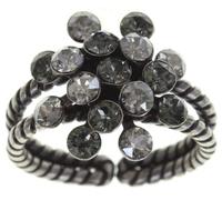 Konplott Ring Magic Fireball white/grey MINI antique silver (Mini 16mm)