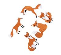 KONTONTY 15stücke Gestickte Fuchs-patches Für Kleidung Aufnäher Für Diy-projekte Taschen Hüte Und Mehr Bunte Langlebige Applikationen Zur Kreativen Dekoration