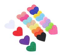 KONTONTY 20 Stück Herz Aufnäher Bügelbilder Gestickt Bunte Selbstgemacht Applikationen Für Kleidung Rucksack Handtasche Patch Flicken