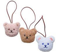 KONTONTY 3 Stück Kleine Plüsch Bär Schlüsselanhänger Anhänger Aus Stoff Tragbar Leichter Schmuck Dekor Für Taschen Selbstgemacht Zubehör Für Kinder Und Geschenk