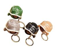 KONTONTY 4 Stück Schildkröten Zappel Quetschspielzeug Schlüsselanhänger Kleines Fidget Ebene Aus Weichem Material Bunter Stressabbau Anhänger Für Kinder Und Partygeschenke