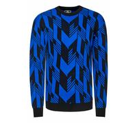 Kontrast Feinstrick Rundhals-Pullover M