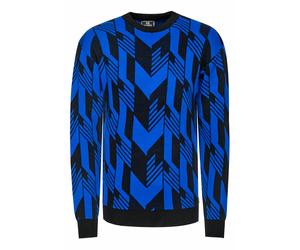 Kontrast Feinstrick Rundhals-Pullover XL