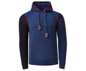 Kontrast Grobstrick Kapuzenpullover 2XL