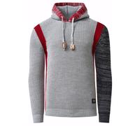 Kontrast Grobstrick Kapuzenpullover L
