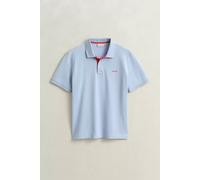 Kontrast Piqué Poloshirt Blau L