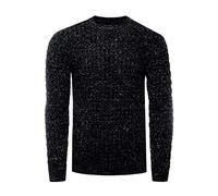 RUSTY NEAL® Strickpullover mit elegantem Rundhalsausschnitt, schwarz, XL Schwarz