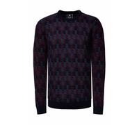 Kontrast Rundhals-Pullover 3XL