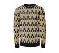 Strickpullover RUSTY NEAL, Damen, Gr. M, gelb (anthrazit, gelb), 70% Polyacryl, 30% Baumwolle, normal, Rundhals, Pullover Strickpullover, mit schöner Musterung (77316906-M) anthrazit, gelb