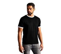Kontrast T-Shirt Herren, Schwarz-Weiß, XXL