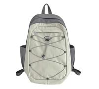 Kontrastfarbe Reißverschlüsse Rucksack Für Frauen Männer Große Kapazität School Tasche Teenager Lässig Reisetack Mit Bungee Cord