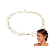 Kopfschmuck | Pailletten Mode Boho Festival - Mehrschichtiges Ketten Haarband Damenschmuck | Für Damen Mädchen Ball Hochzeit Veranstaltung Urlaub Maskerade Fotoshooting