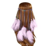 Kopftuch vielseitiges Halstuch Damen Herren Karneval Accessoire Oktoberfest Bierfest Heardband Kopfband Stilvolles Boho Kopfaccessoire für Festival Freizeit federleichtes Haarband(Purple, One Size)