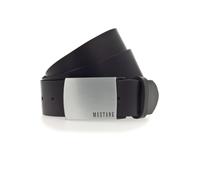 Koppelgürtel MUSTANG, Herren, Gr. 11,5, schwarz, Rindsleder, unifarben, vintage, Gürtel Koppelgürtel, Rindleder mit Pull-Up Effekt, Logo auf der Koppelschließe, 4 cm (92019253-115) schwarz