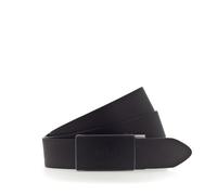 Koppelgürtel MUSTANG "Lucas", Damen, Gr. 120, schwarz, Rindsleder, unifarben, Gürtel Koppelgürtel, Schließe mit Logoschriftzug, modisch, 3,5 cm (41158467-120) schwarz