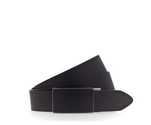 Koppelgürtel MUSTANG "Lucas", Damen, Gr. 80, schwarz, Rindsleder, unifarben, Gürtel Koppelgürtel, Schließe mit Logoschriftzug, modisch, 3,5 cm (41158467-80) schwarz