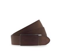 Koppelgürtel MUSTANG "Lucas", Damen, Gr. 90, middle braun, Rindsleder, unifarben, Gürtel Koppelgürtel, Schließe mit Logoschriftzug, modisch, 3,5 cm (49317642-90) middle braun