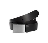 Koppelgürtel TOM TAILOR "TTLUIGI", Jungen, Gr. 75, schwarz, Rindsleder, unifarben, Gürtel Koppelgürtel, 4 cm breiter Kinder Gürtel, Jungs, Koppelschließe (72259258-75) schwarz